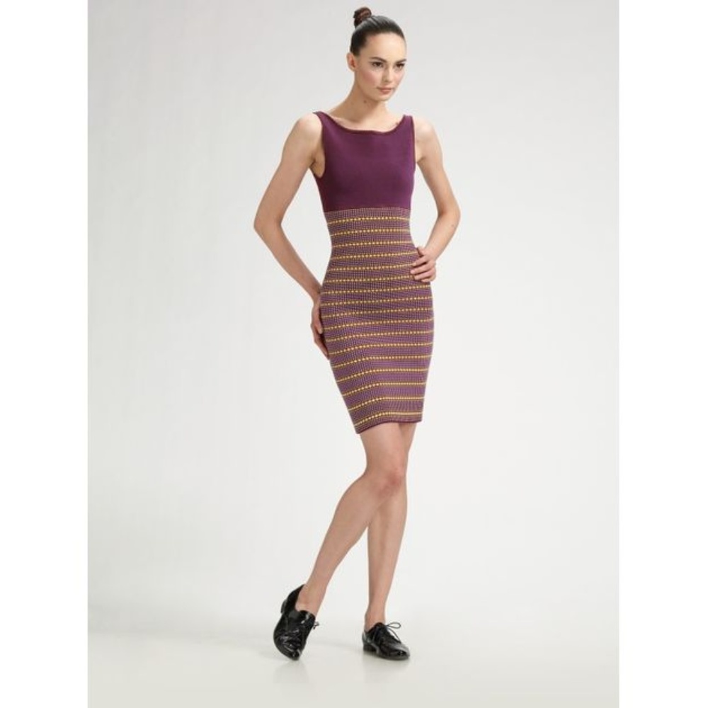 Z Spoke by Zac Posen Women's Purple Boatneck Dress